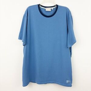 Scotch & Soda Relaxed Fit Textured Short Sleeve T-shirt Men's Size XXL Blue Tee